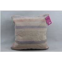 Beige Kelim Kissen Boho Nomaden Deko Handgemachte 40 X cm Nomadik Kelim Kissenbezug No 3526 von TurkishRugOutlet