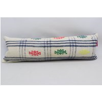 Dekoratives Kelimkissen Lendenkissen Boho Nomadenkissen 30x36 cm Kissenbezug No 1652 von TurkishRugOutlet