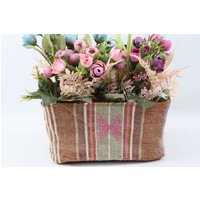 Übertopf, Blumenkorb, Pflanzenhülle, Aufbewahrungstasche, Hängende Papierkorbbezug, 19 X 15 Zoll No 406 von TurkishRugOutlet