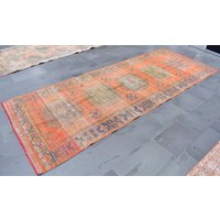 Handgefertigter Teppich, Vintage Läufer, Teppichläufer, Herki Boho-Teppich, Oushak Wollteppich, 70 X 250 cm Ras0076 von TurkishRugSupplier
