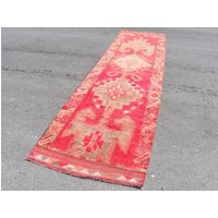 Vintage Teppich Läufer, Teppichläufer, Kelimteppich, Teppich, Von Hand Bestickter 100 X 300 cm Ra1924 von TurkishRugSupplier