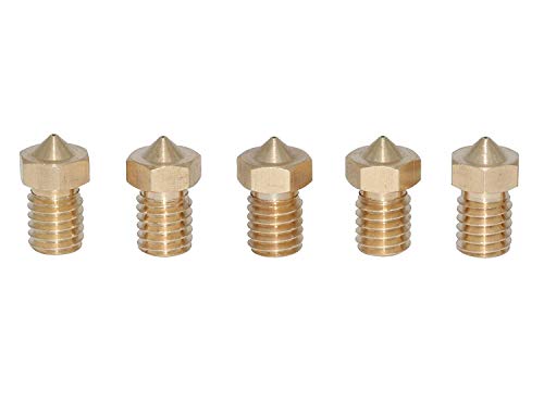 Turmberg3D - V6 Nozzle Set - für 1.75mm, Messing für V5 V6 Düse Extruder Hotend M6 (Set - 5x 0.3 mm, 5) von Turmberg3D