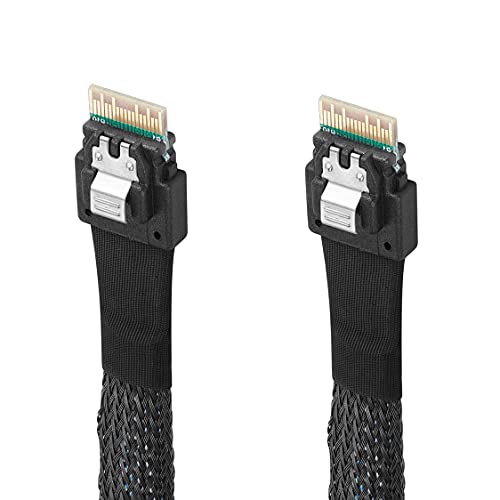 Twozoh PCI-E Slimline SAS 4.0 38pin SFF-8654 4i 38pin Host auf SFF-8654 Slim SAS 38pin Zielkabel 0,5M von Twozoh