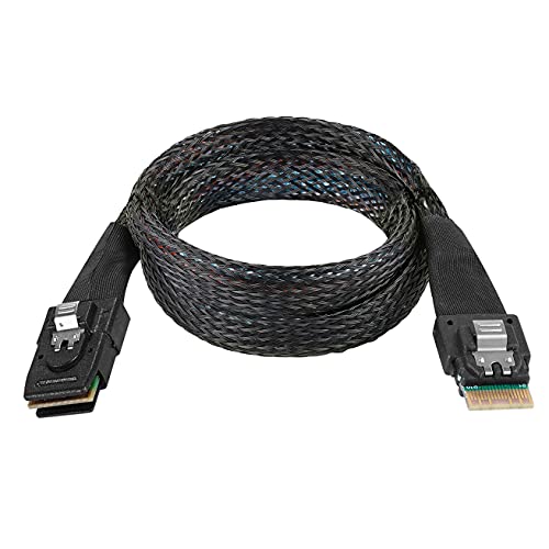 Twozoh SFF-8654 auf SFF-8087, Mini SAS 4.0 SFF-8654 4i 38 Pin Host auf Mini SAS 4i SFF-8087 36 Pin Zielkabel 1M von Twozoh