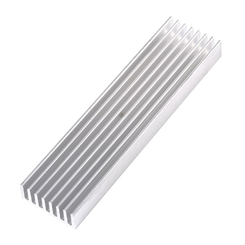 Tyenaza Aluminium-Kühlkörper, DIY-Kühler, Aluminium-Kühlkörper-Chip 100 X 25 X 10 Mm Für IC-LED-Leistungstransistor Tyenaza Aluminium-Kühlkörper, DIY-Kühler, Aluminium-Kühlkörper-Chip 100 X 25 X 10 Mm Für IC-LED-Leistungstransistor von Tyenaza