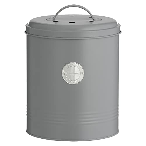 TYPHOON LIVING Kollektion, Biomülleimer Küche Pastellgrau, Komposter Küche 2,7 Liter, hygienischer und geruchsneutraler Bio Mülleimer, innenliegender Kohlefilter, herausnehmbarer Kunststoffeimer TYPHOON LIVING Kollektion, Biomülleimer Küche Pastellgrau, Komposter Küche 2,7 Liter, hygienischer und geruchsneutraler Bio Mülleimer, innenliegender Kohlefilter, herausnehmbarer Kunststoffeimer von Typhoon