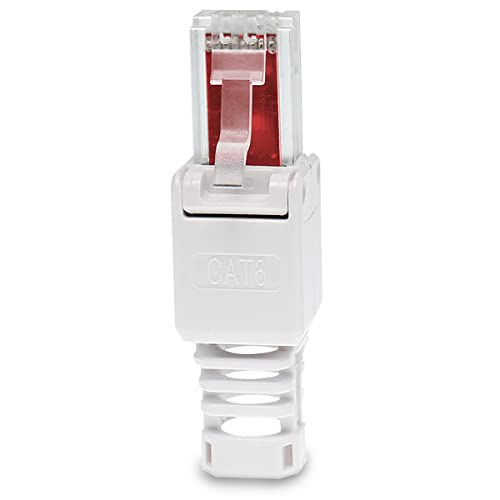 UC-Express CAT 6 RJ45 Netzwerkstecker - 1x RJ45 Netzwerk Stecker Steckverbinder - mit Zugentlastung - werkzeuglos - CAT6 CAT6a LAN Netzwerkkabel von UC-Express