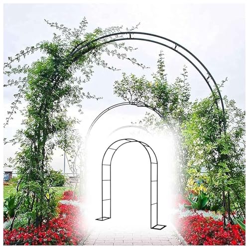 Großer Gartenbogen, Robuste Pergola-Spalierlaube, Beschichtetes Gartenspalier Aus Rostfreiem Stahl, Langlebige Metallstahllaube Für Hinterhof, Rasen, Pflanzenkletterbögen, Laube(Color:A,Size:L240xH220 von UE-MAOLU