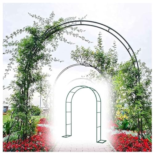 Großer Gartenbogen, Robuste Pergola-Spalierlaube, Beschichtetes Gartenspalier Aus Rostfreiem Stahl, Langlebige Metallstahllaube Für Hinterhof, Rasen, Pflanzenkletterbögen, Laube(Color:B,Size:L120xH220 von UE-MAOLU