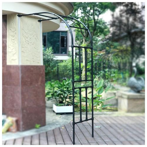 Halbseitiger Bogen An Der Wand, Spalier Für Gartenlaube, Gitterständer Aus Metall Für Hochzeitslaube, Stützbogen Für Rosen, Kletterpflanzen, Extra Hoher Pergola-Spalier(Size:W0.6M X H2.4M) von UE-MAOLU