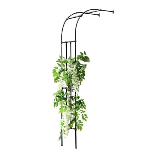 Halbseitiger Gartenbogen, Gartenlaube Aus Metall, Robuster Rosenbogen-Spalierrahmen Aus Stahl Für Garten, Hinterhof, Rasen, Pflanzenkletterbögen, Laube, Einfach Zu Montieren(W0.9M X H2.4M) von UE-MAOLU