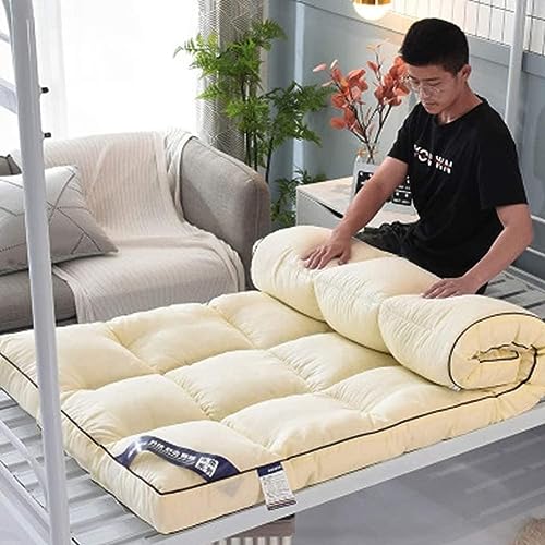 UE-MAOLU Matratzen Verdickte Futon-Matratzen, Bodenmatratze Weiche Faltbare tragbare Matratze, Einzel-Doppel-Japanische Futons, Japanische Tatami-Rollmatten-Faltmatratze (Color : C, Size : 120x200cm) von UE-MAOLU