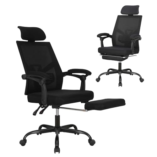 UEV Bürostuhl Ergonomisch mit verstellbare Fuß-/Lenden-/Kopfstütze, Schreibtischstuhl Drehstuhl Gaming Stuhl atmungsaktiv Mesh Stoff, höhenverstellbar neigbar bis 135° Schwarz UEV Bürostuhl Ergonomisch mit verstellbare Fuß-/Lenden-/Kopfstütze, Schreibtischstuhl Drehstuhl Gaming Stuhl atmungsaktiv Mesh Stoff, höhenverstellbar neigbar bis 135° Schwarz von UEV