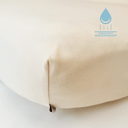 ÜneeQbaby Wasserdichtes, voll ausgestattetes Bettlaken - Bio-Baumwolle, Oeko-TEX Klasse I-Zertifiziert, Matratzenbezugschutz für Babybett, Kleinkind und Kinderbett von ÜneeQbaby