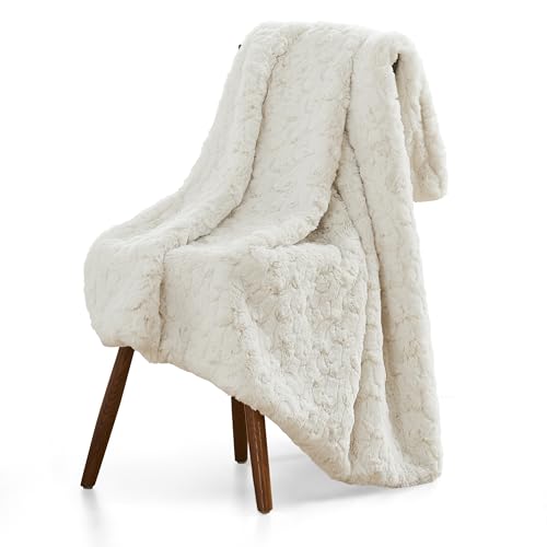 UGG - Amanda Überwurfdecke – weiche Überwurfdecke – 127 x 177,8 cm – warme Akzentdecke für Couch oder Bett – gemütliche Heimdekoration – Schnee von UGG