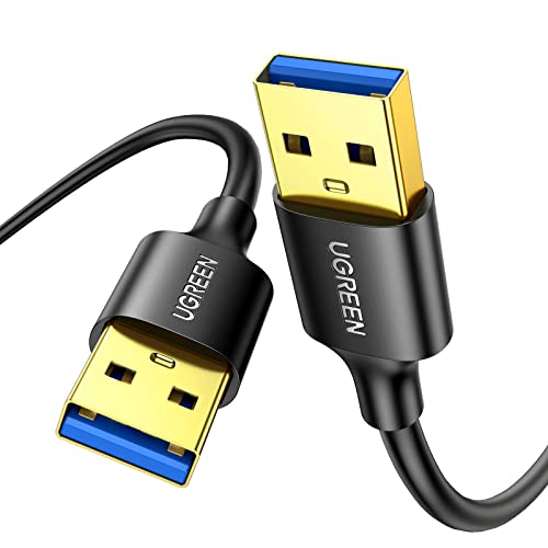 UGREEN USB Kabel 3.0 Super Speed Kabel A Stecker auf A Stecker USB Verbindungskabel kompatibel mit Drucker, Modems, Festplatten, Kameras usw. (2m) von UGREEN