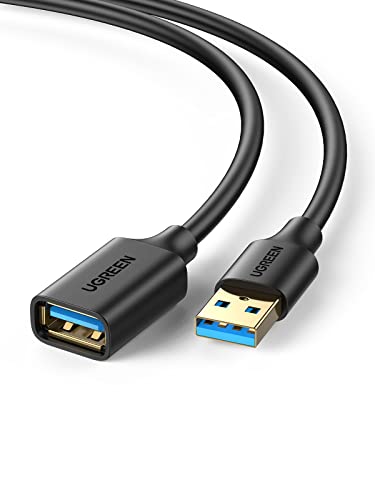 UGREEN USB 3.0 Verlängerung 5Gbps USB Verlängerungskabel A Stecker auf A Buchse USB Extension Cable für Maus, Tastatur, USB-Stick, Kartenlesegerät, USB Hub, Drucker, Dashcam, Kamera usw. (2m) von UGREEN