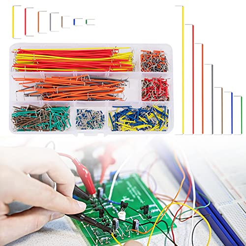 Jumper Kabel Wire Kit Breadboard Jumper Wire Set Elektronik Steckbrett Steckbrücken Drahtbrücken, Jumper Kabel Drähte Kit Male zu Male 14 Verschiedene Längen Sortiert mit Kunststoffbox, 560 Stück von UICCVOKK