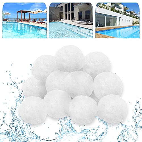 UISEBRT Filterbälle Pool für sandfilteranlage - 2800g Filterballs Sandfilter ersetzen 100kg Filtersand, Geeignet für Schwimmbad, Filterpumpe (2800g) von UISEBRT