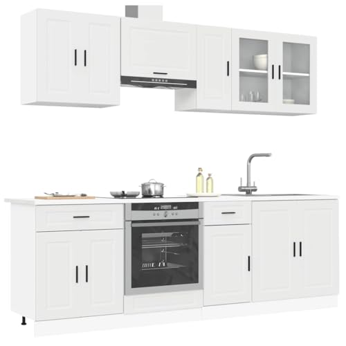 UJCHVHN 8-teiliges Küchenschrank-Set Kalmar weiß Holzwerkstoff, Schränke und Aufbewahrung, Küchenschränke UJCHVHN 8-teiliges Küchenschrank-Set Kalmar weiß Holzwerkstoff, Schränke und Aufbewahrung, Küchenschränke von UJCHVHN