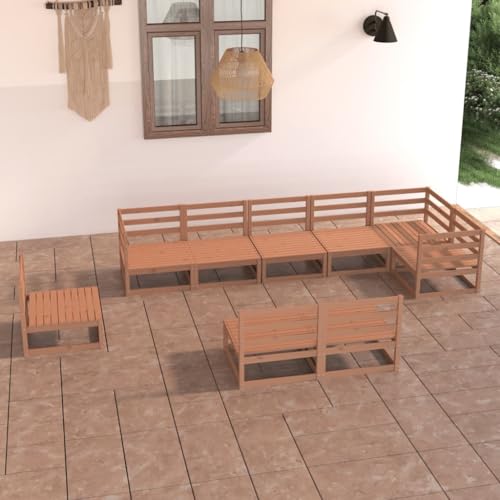 UJCHVHN 9-teiliges Garten-Lounge-Set braun massives Kiefernholz Outdoor Sets UJCHVHN 9-teiliges Garten-Lounge-Set braun massives Kiefernholz Outdoor Sets von UJCHVHN