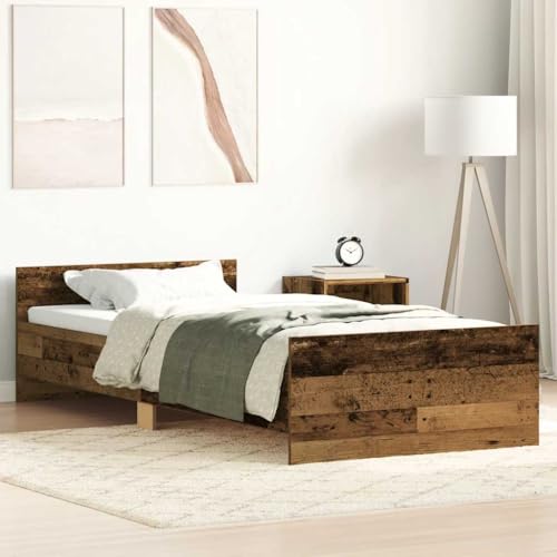 UJCHVHN Bettgestell ohne Matratze Altholz 100x200 cm Holzwerkstoff Betten & Zubehör Betten & Bettrahmen UJCHVHN Bettgestell ohne Matratze Altholz 100x200 cm Holzwerkstoff Betten & Zubehör Betten & Bettrahmen von UJCHVHN