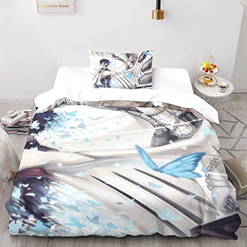 UKALOU Persona Stilvolle Bettwäsche-Sets in Verschiedenen Größen Atmungsaktives Duvet-Cover Mit Anime 3D-Print Und Verstecktem Reißverschluss Für Komfort Und Langlebigkeit Single（135x200cm） von UKALOU