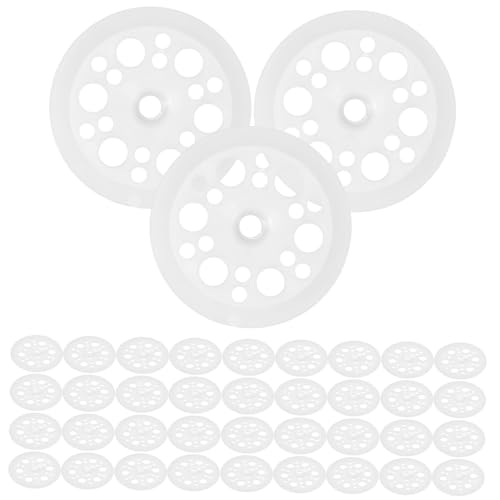 UKCOCO Unterlegscheiben 100 Stk Dämmplatte Kunststoffunterlegscheiben Für Isolierte Platten Kunststoffscheiben Schaumisolierte Plattenwaschmaschinen Dichtung Weiß Plastik von UKCOCO