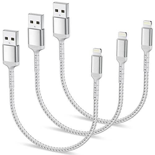 0,2m iPhone Ladekabel Kurz, 3Pack Geflochten USB A auf Lightning Kabel 20 cm Original iPhone Schnellladekabel Kompatibel für Apple iPhone 14 13 12 11 Pro Max Xs Xr X 8 7 von ULIFTUS