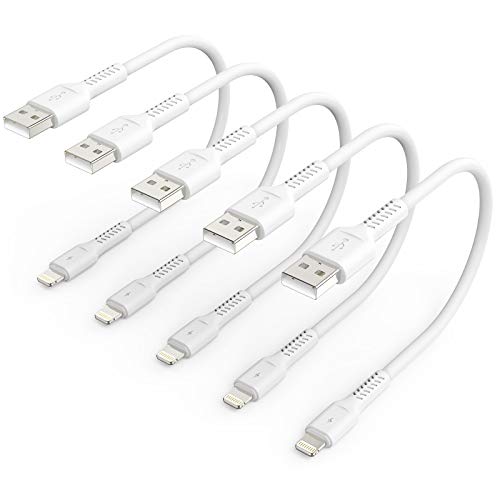 0,3m iPhone Ladekabel Kurz, 5Pack USB A auf Lightning kabel 30 cm Original iPhone schnellladekabel Kompatibel für Apple iPhone 12 11 Pro Max Xs Xr X 8 7 6 Plus SE iPad Air/Mini (Weiß) von ULIFTUS