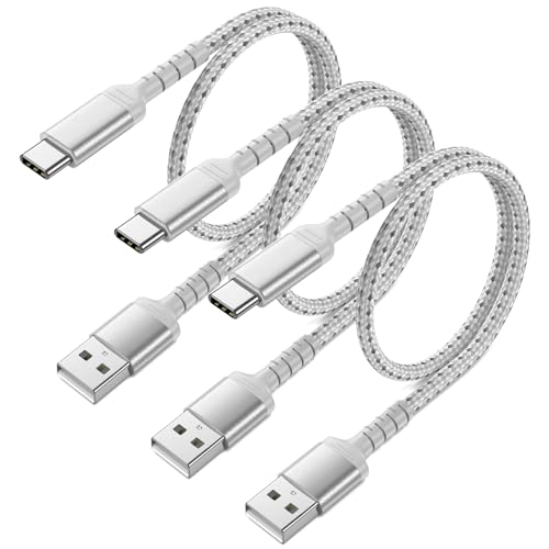 ULIFTUS USB C Kabel Kurz[0.5M, 3 Stück], 50CM USB C Ladekabel 3A Geflochten USB A auf UAB C Schnellladekabel Kurz Typ C Datenkabel ompatible für Samsung Galaxy S21 S22 S23, Huawei, Pixel, Xiaomi von ULIFTUS