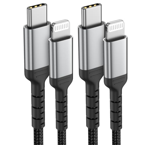 USB C Lightning Kabel 2M [2 Pack], USB-C auf Lightning Ladekabel Geflochten Typ C PD Power Delivery Schnellladekabel Kompatibel für Apple iPhone 13 12 11 Pro Max Xs Xr X 8 7 6 Plus SE von ULIFTUS