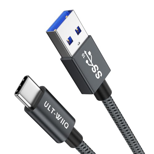 USB C Kabel, USB 3.1 auf USB C Kabel, QC 3.0 3A Schnellladekabel USB C, 10Gbps USB C Datenkabel für iPhone 15 Pro/Pro Max, S24 S23 S22, Ladegerät, Kamera, SSD, Power Bank, Android Auto, CarPlay (1,5M) von ULT-WIIQ