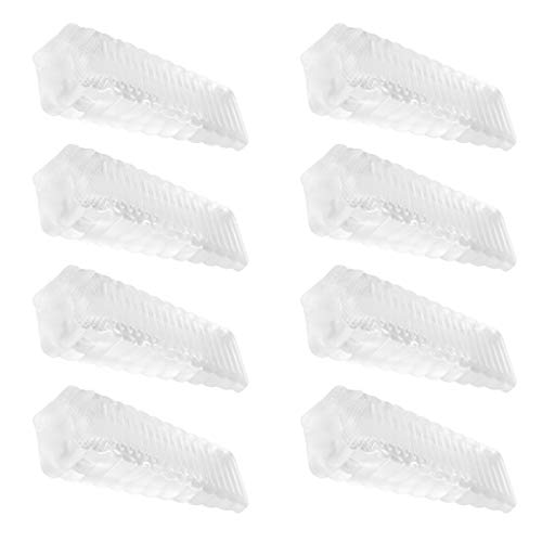 ULTECHNOVO 8 Stücke Gummi Keil Kunststoff Türkeil Türstopper Transparent Gummikeil Kinder Fensterkeil rutschfeste Fensterstopper für Baby Kleinkinder Haustier Tür Klemmschutz von ULTECHNOVO