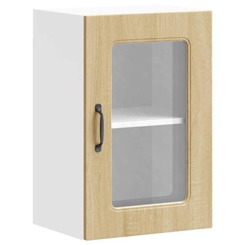 ULUYYUC Werkstattschrank Küchenschrank Küchenschränke Anrichte - Küchen-Hängeschrank mit Glastür Sonoma-Eiche Holzwerkstoff für Küche Esszimmer Flur Wohnzimmer ULUYYUC Werkstattschrank Küchenschrank Küchenschränke Anrichte - Küchen-Hängeschrank mit Glastür Sonoma-Eiche Holzwerkstoff für Küche Esszimmer Flur Wohnzimmer von ULUYYUC