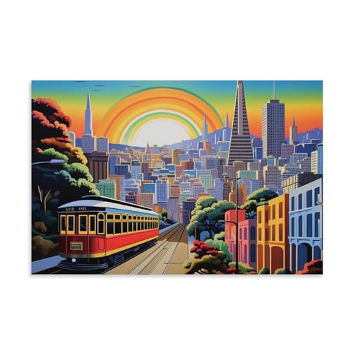 Hiroshi Nagai Style City Poster Dekorative Malerei Leinwand Wandkunst Wohnzimmer Poster Schlafzimmer Malerei,Wandkunst Bilddruck Moderne Familienzimmer Dekor 16x24inch(40x60cm) von UMCHU