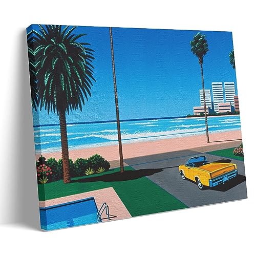 UMCHU Hiroshi Nagai The Beach Poster Dekorative Malerei Leinwand Wandkunst Wohnzimmer Poster Schlafzimmer Malerei,Wandkunst Bilddruck Moderne Familienzimmer Dekor 08x12inch(20x30cm) von UMCHU