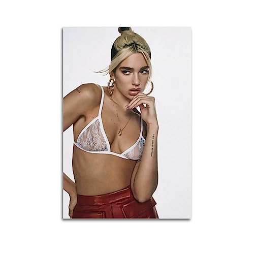 UMCHU Hot Singer Poster Dua Lipa Poster Dekorative Malerei Leinwand Wandkunst Wohnzimmer Poster Schlafzimmer Malerei,Wandkunst Bilddruck Moderne Familienzimmer Dekor 08x12inch(20x30cm) von UMCHU