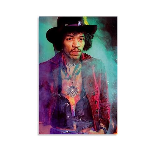 UMCHU Jimi Hendrix 1968 Poster Dekorative Malerei Leinwand Wandkunst Wohnzimmer Poster Schlafzimmer Malerei,Wandkunst Bilddruck Moderne Familienzimmer Dekor 08x12inch(20x30cm) von UMCHU