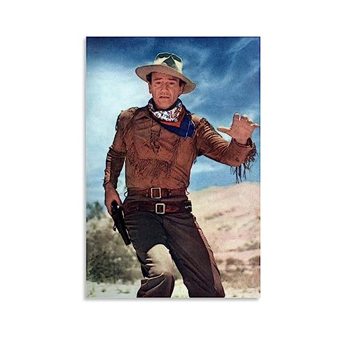 UMCHU John Wayne Star Poster Dekorative Malerei Leinwand Wandkunst Wohnzimmer Poster Schlafzimmer Malerei,Wandkunst Bilddruck Moderne Familienzimmer Dekor 12x18inch(30x45cm) von UMCHU