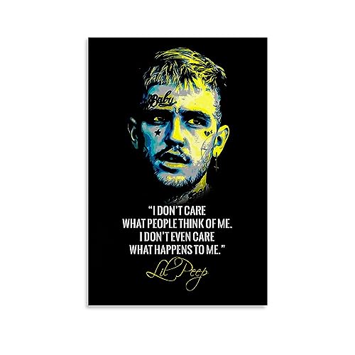 UMCHU Lil Peep Singer Quote Poster Dekorative Malerei Leinwand Wandkunst Wohnzimmer Poster Schlafzimmer Malerei,Wandkunst Bilddruck Moderne Familienzimmer Dekor 08x12inch(20x30cm) von UMCHU