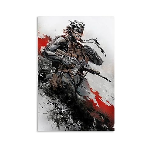 UMCHU Metal Gear Solid Snake Poster Dekorative Malerei Leinwand Wandkunst Wohnzimmer Poster Schlafzimmer Malerei,Wandkunst Bilddruck Moderne Familienzimmer Dekor 12x18inch(30x45cm) von UMCHU