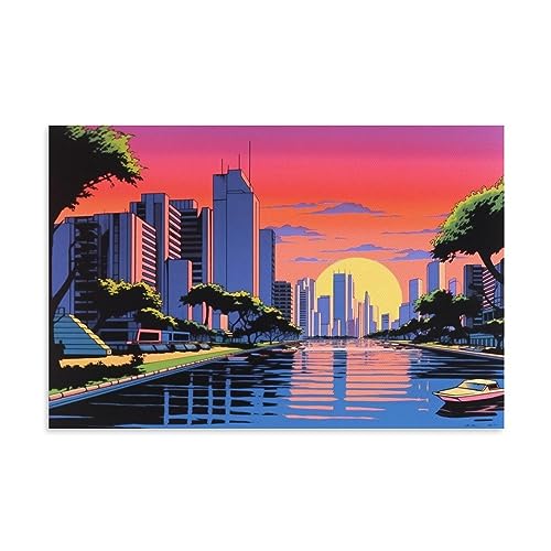 UMCHU Night Hiroshi Nagai Poster Dekorative Malerei Leinwand Wandkunst Wohnzimmer Poster Schlafzimmer Malerei,Wandkunst Bilddruck Moderne Familienzimmer Dekor 12x18inch(30x45cm) von UMCHU