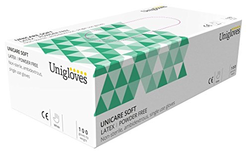 Unigloves Unicare Latex-Untersuchungshandschuhe, extra stark, Nicht gepudert, Natur, Größe XL, 100er-Packung, GS0015 von UNIGLOVES