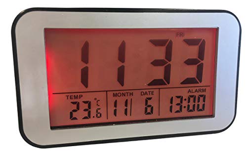 UNITY Wecker Clock, Black, 12 x 7 x 5 cm von Unity