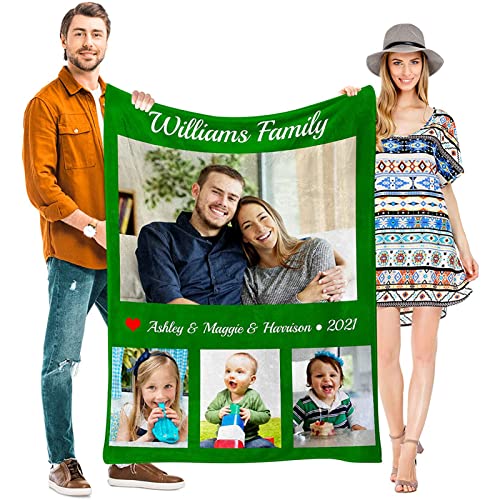 Kuscheldecke Mit Foto Bedrucken, Personalisierte Flauschig Selbst Gestalten Fotodecke Mit Eigenem Foto und Text Super Weich Flanell Fotodruck Geschenk Für Familie Geburtstag Weihnachten (150×200cm) von UOOYAA