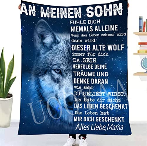 Personalised Flannel Kuscheldecke,An Meine Tochter Decke,Decke von Papa für Tochter,Flannel Quilt Blanket,Airmail Blanket,Briefdecke Tochter von Papa ,Geschenk Decke für Tochter von UOOYAA