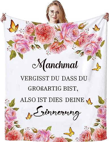 UOOYAA Kuscheldecke Flauschige Personalisierte Decke Geschenke für Frauen, Geburtstagsgeschenke für Frauen, Inspirierende Geschenke für Freundin Schwester Kollegin Ehefrau und Mutter von UOOYAA