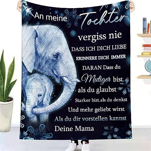 UOOYAA Personalisierte Flauschig kuscheldecke An Meine Tochter Von Mama Super weich Mikrofaser Flanelldecke, Mutter zu Tochter Positive Ermutigung und Liebe Tochter 18 Geburtstag Mädchen von UOOYAA