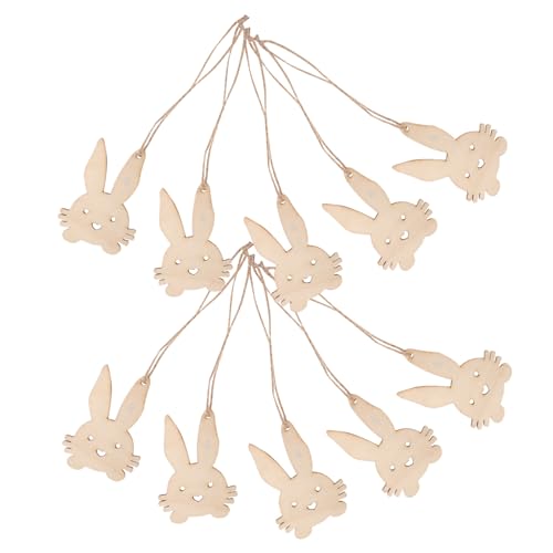 UPKOCH 10 Stück Osterhasen-Dekoration Kaninchen-hängeetiketten Hängende Verzierung des Osterbaums Unvollendeter -holzausschnitt Osterhasenscheiben Aus Holz Hanfseil Beige UPKOCH 10 Stück Osterhasen-Dekoration Kaninchen-hängeetiketten Hängende Verzierung des Osterbaums Unvollendeter -holzausschnitt Osterhasenscheiben Aus Holz Hanfseil Beige von UPKOCH